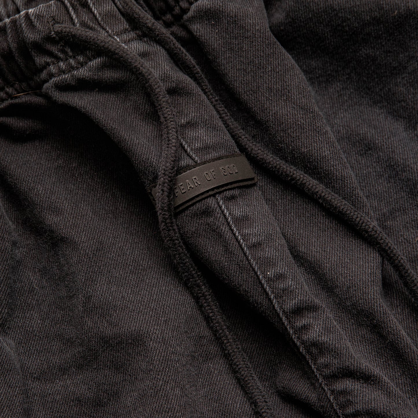Fear of God Essentials Overdyed Black Denim Lounge Pants SS24