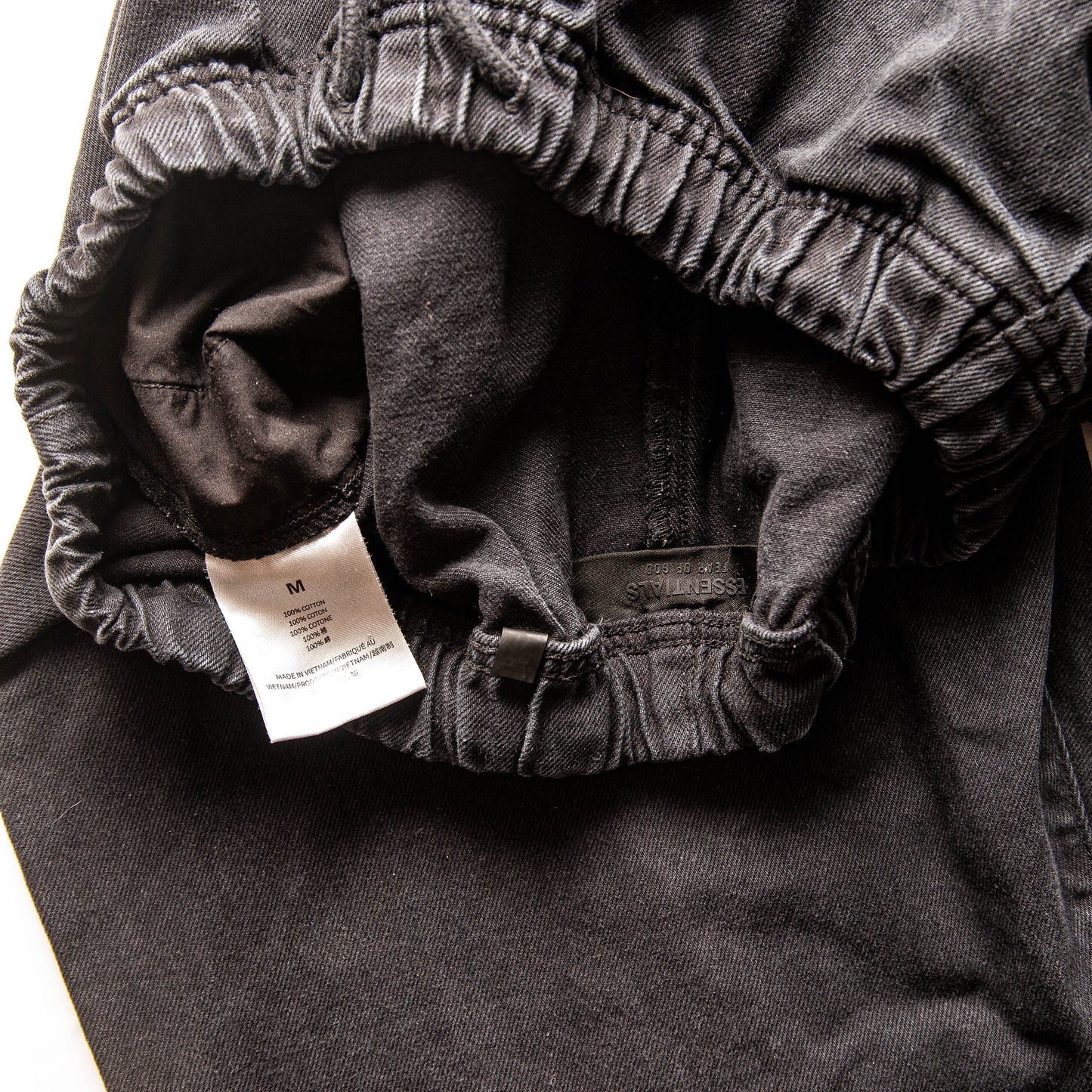 Fear of God Essentials Overdyed Black Denim Lounge Pants SS24