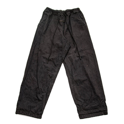 Fear of God Essentials Overdyed Black Denim Lounge Pants SS24