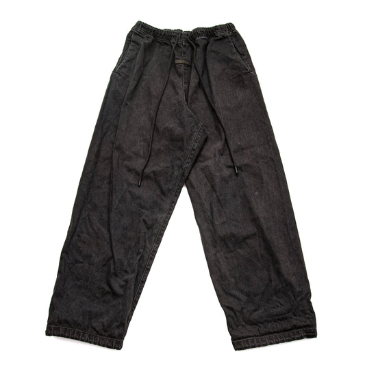 Fear of God Essentials Overdyed Black Denim Lounge Pants SS24