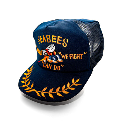 Vintage U.S. Navy Seabees "Can Do" Trucker Cap